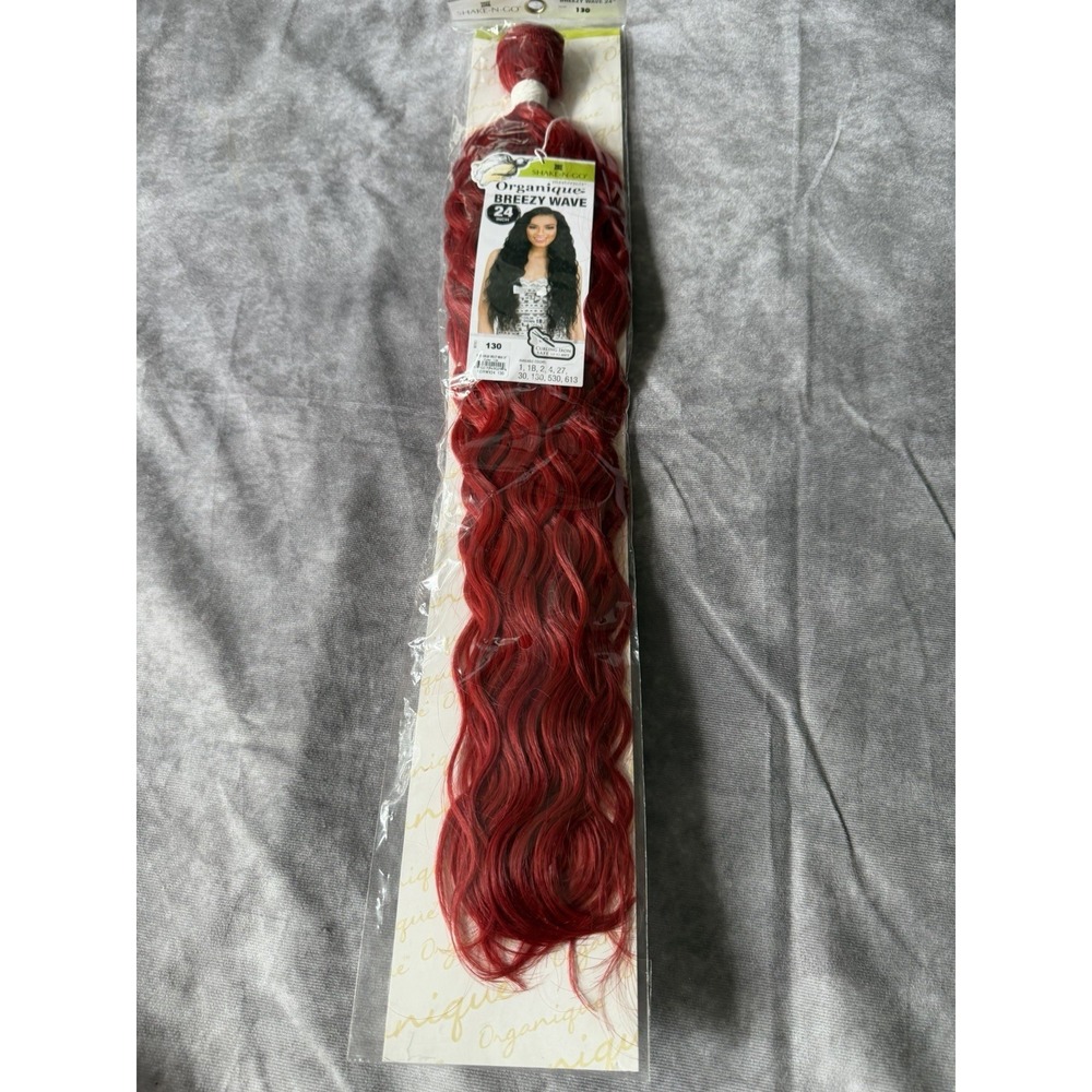 Shake-N-Go Organique Breezy Wave 24in Synthetic Weft Hair Extension Red 130
